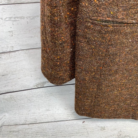🍁 Chaus Wool Tweed Blazer Lined Jacket Coat Sz 10 - Picture 5 of 7